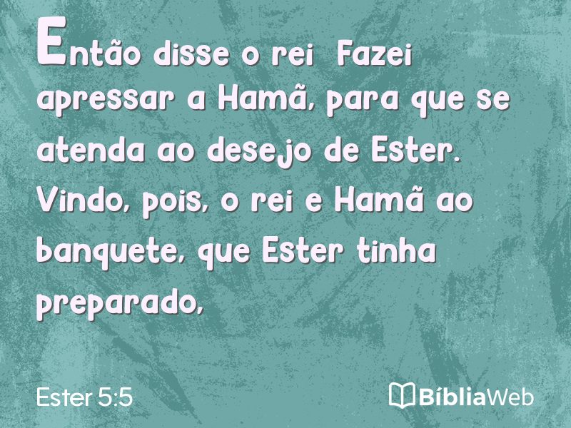 Ester 5:5 em imagem para compartilhar