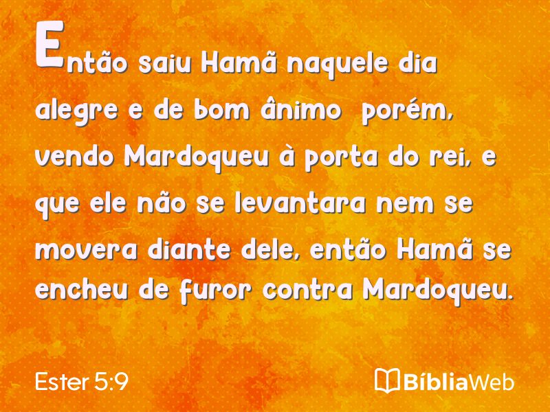 Ester 5:9 em imagem para compartilhar