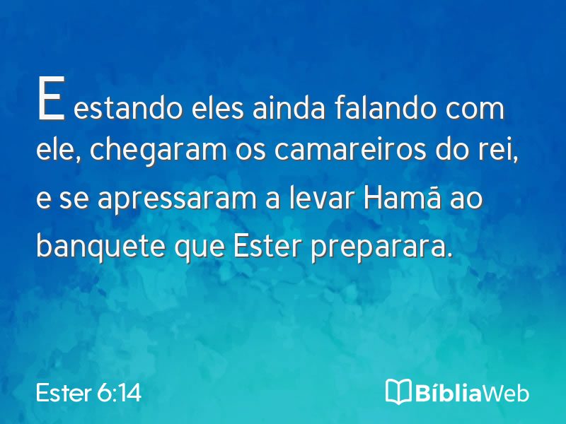 Ester 6:14 em imagem para compartilhar