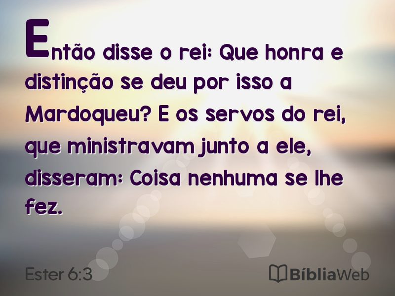 Ester 6:3 em imagem para compartilhar