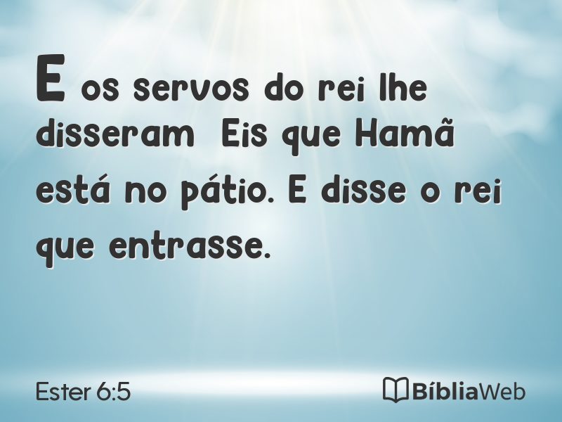Ester 6:5 em imagem para compartilhar