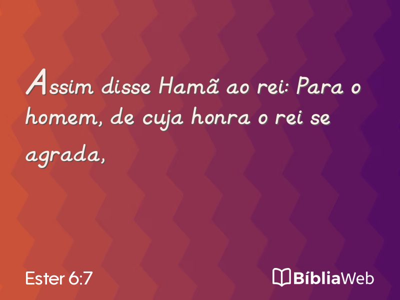 Ester 6:7 em imagem para compartilhar