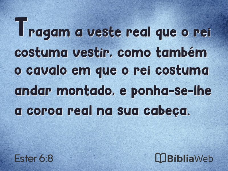 Ester 6:8 em imagem para compartilhar