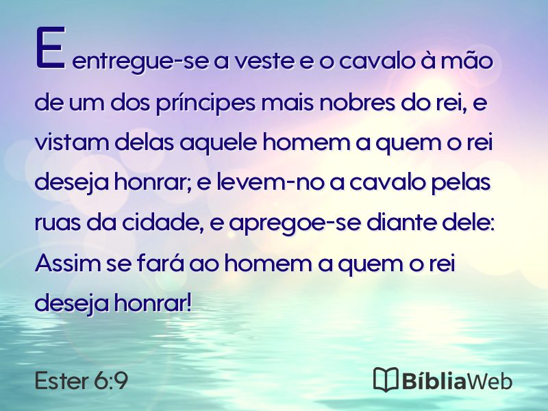 Ester 6:9 em imagem para compartilhar