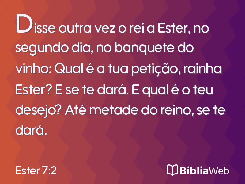 Ester 7:2 em imagem para compartilhar