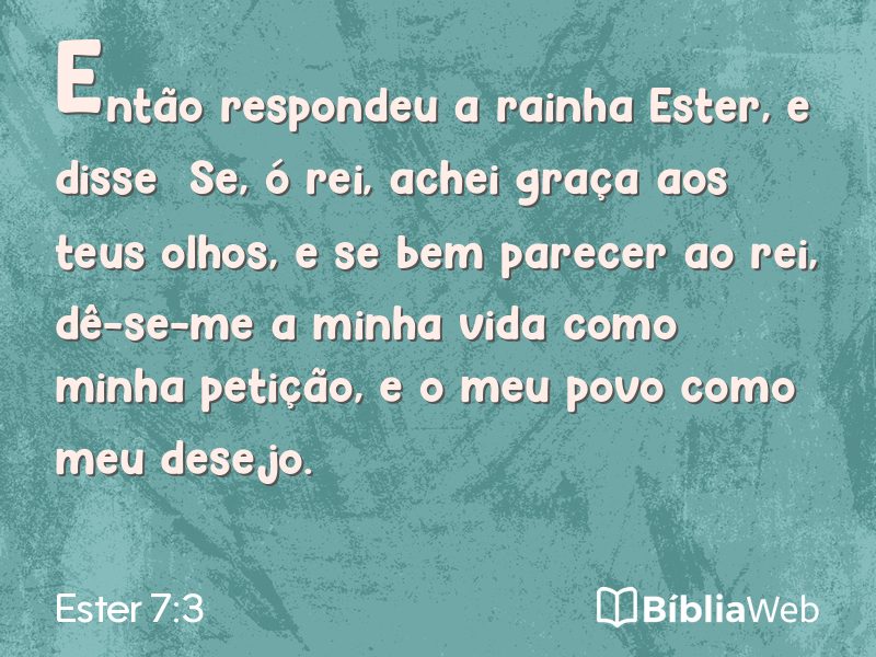 Ester 7:3 em imagem para compartilhar