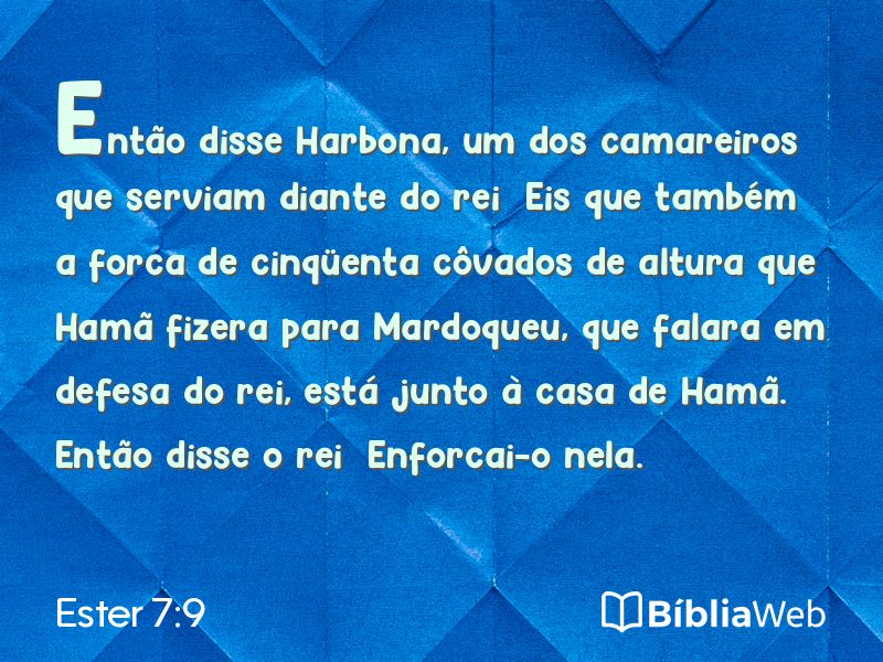Ester 7:9 em imagem para compartilhar