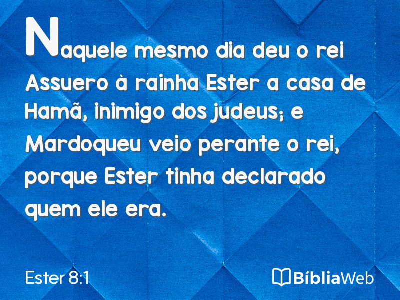 Ester 8:1 em imagem para compartilhar