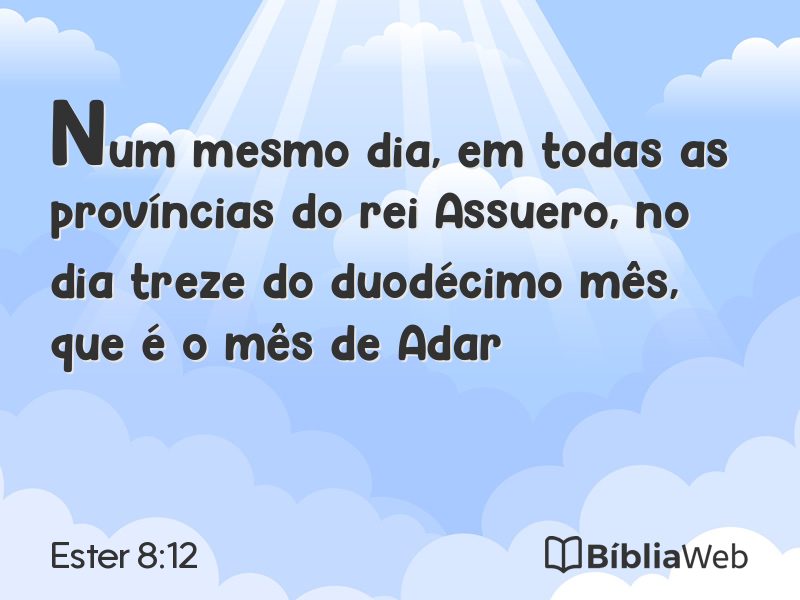 Ester 8:12 em imagem para compartilhar