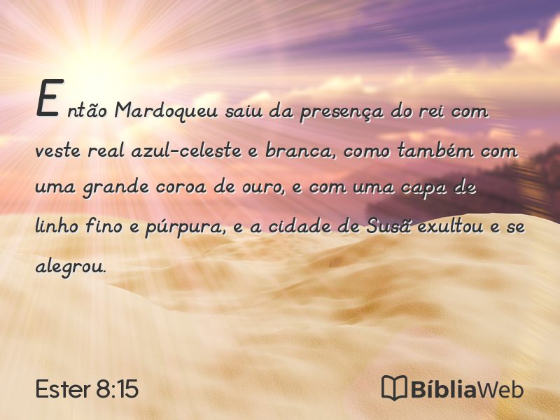 Ester 8:15 em imagem para compartilhar