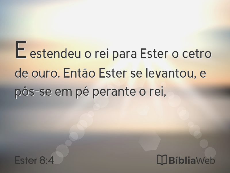 Ester 8:4 em imagem para compartilhar