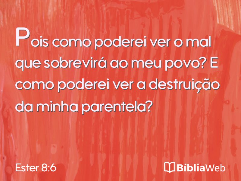 Ester 8:6 em imagem para compartilhar
