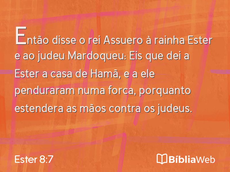 Ester 8:7 em imagem para compartilhar