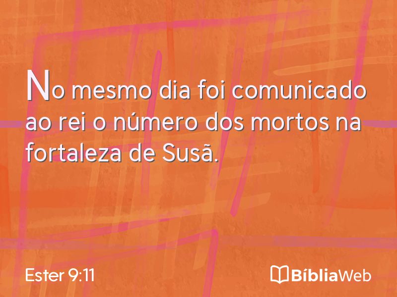 Ester 9:11 em imagem para compartilhar