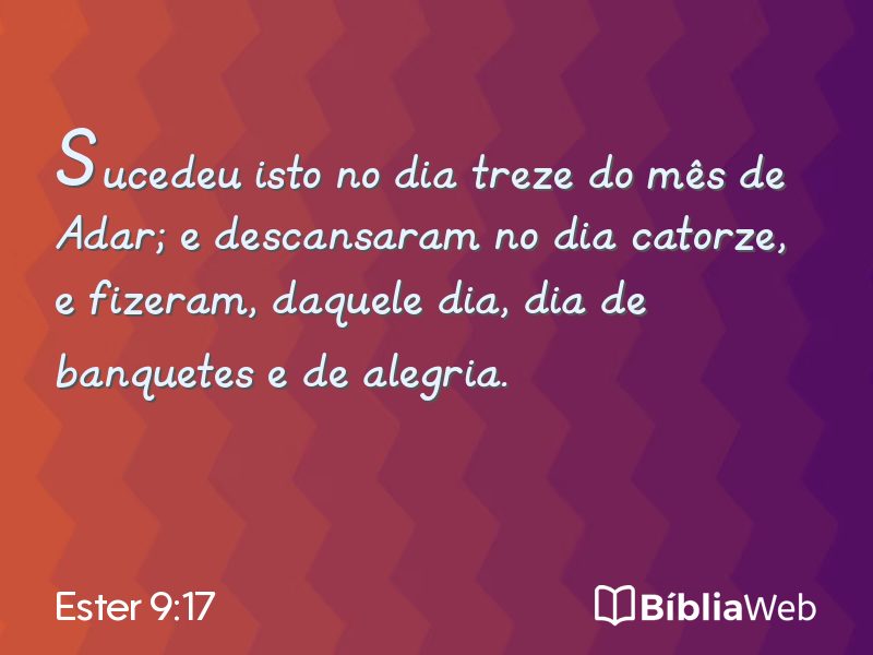 Ester 9:17 em imagem para compartilhar