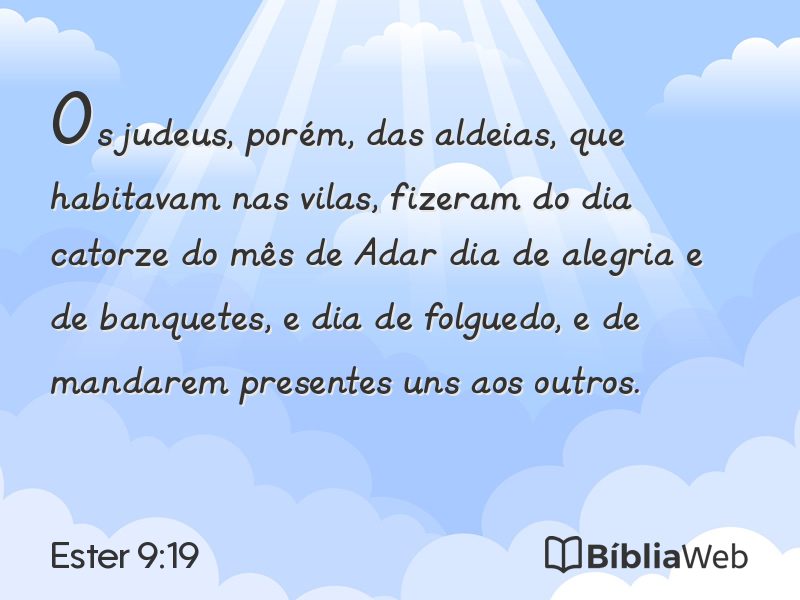Ester 9:19 em imagem para compartilhar