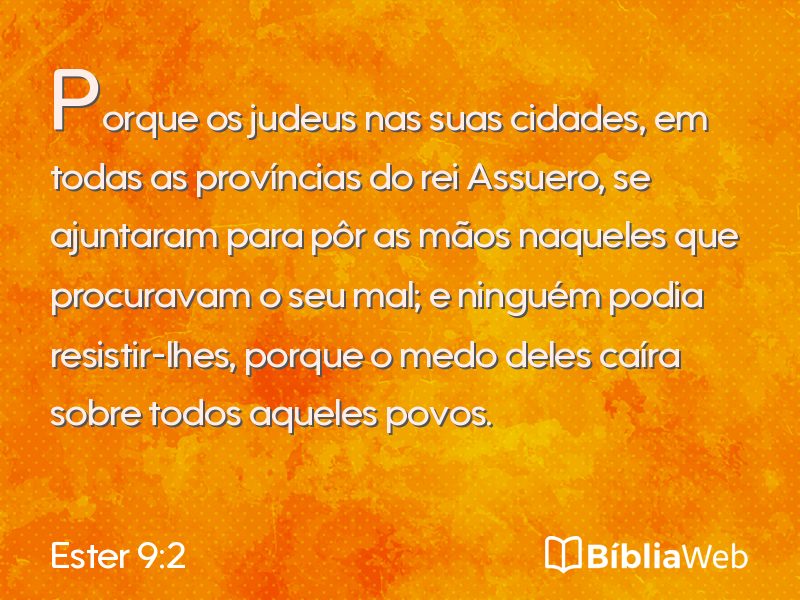 Ester 9:2 em imagem para compartilhar
