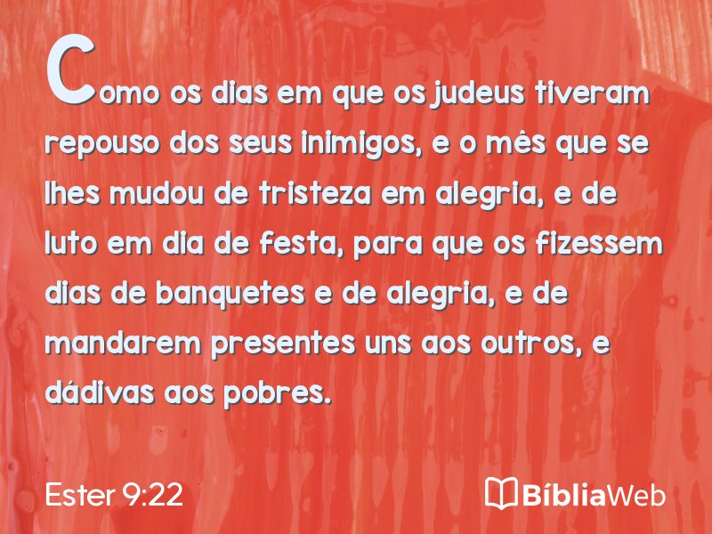 Ester 9:22 em imagem para compartilhar