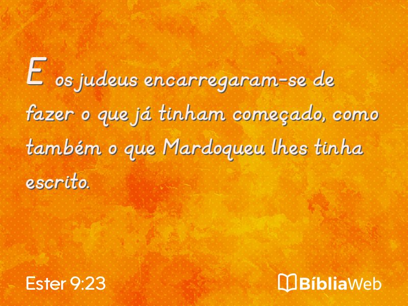Ester 9:23 em imagem para compartilhar