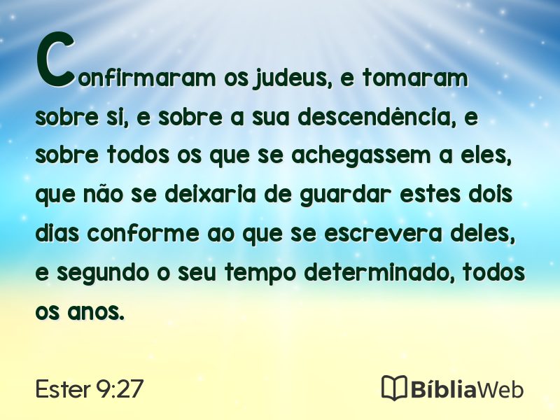 Ester 9:27 em imagem para compartilhar