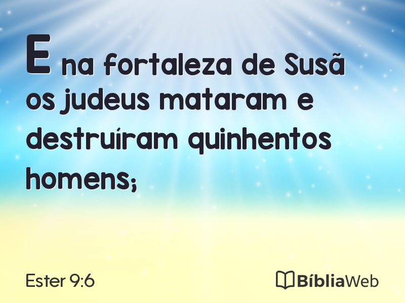 Ester 9:6 em imagem para compartilhar