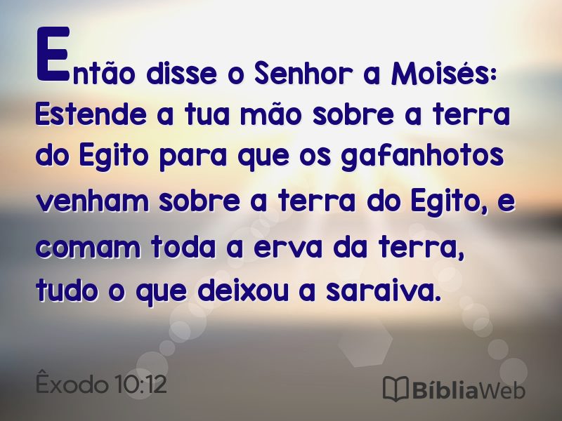 Êxodo 10:12 em imagem para compartilhar