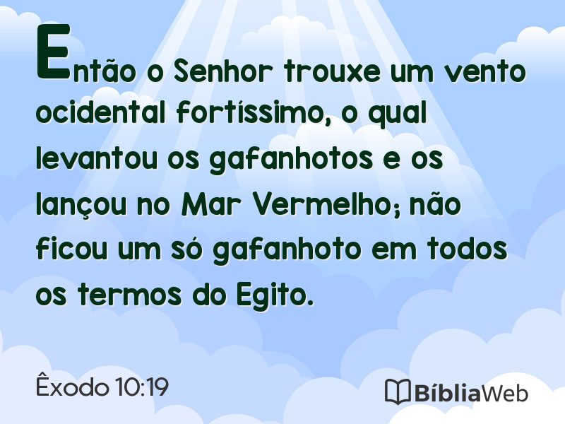 Êxodo 10:19 em imagem para compartilhar