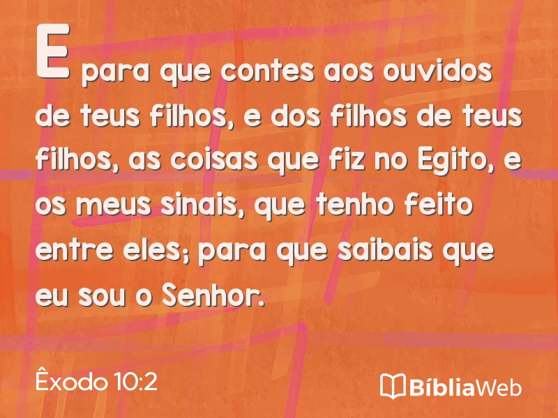 Êxodo 10:2 em imagem para compartilhar