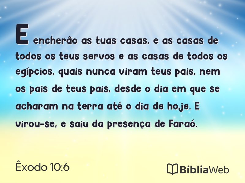 Êxodo 10:6 em imagem para compartilhar