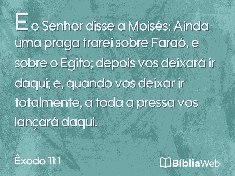 Êxodo 11:1 em imagem para compartilhar