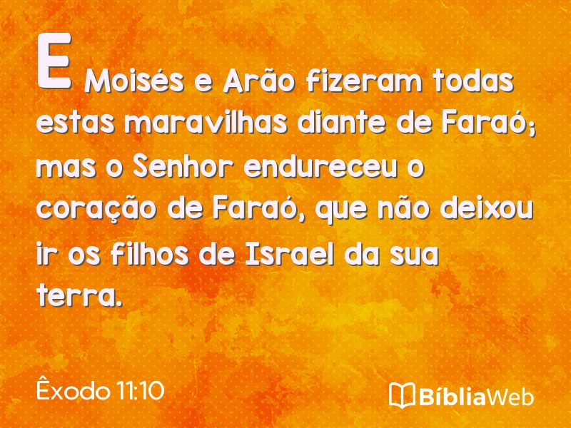 Êxodo 11:10 em imagem para compartilhar