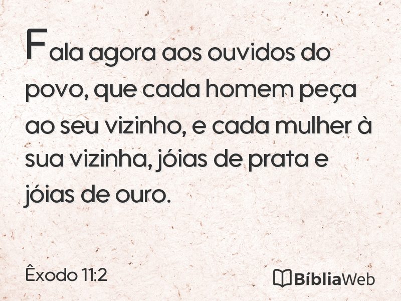Êxodo 11:2 em imagem para compartilhar