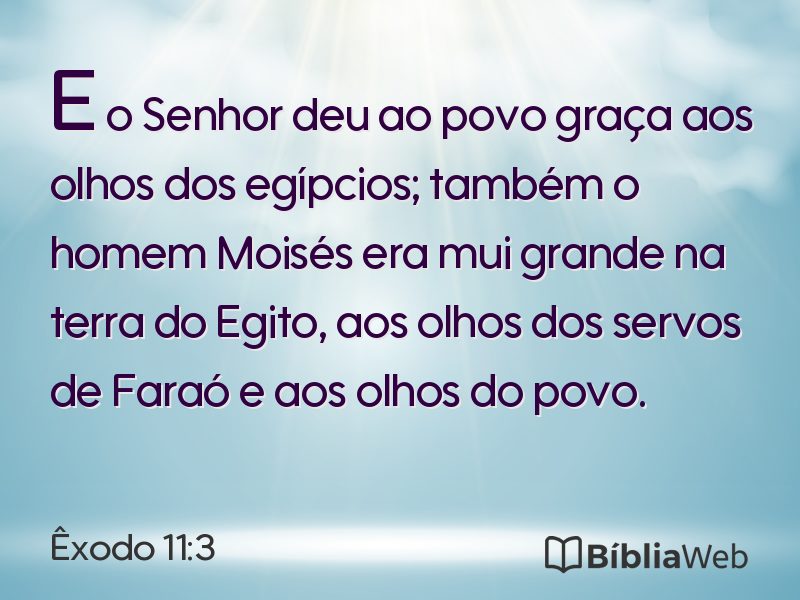 Êxodo 11:3 em imagem para compartilhar