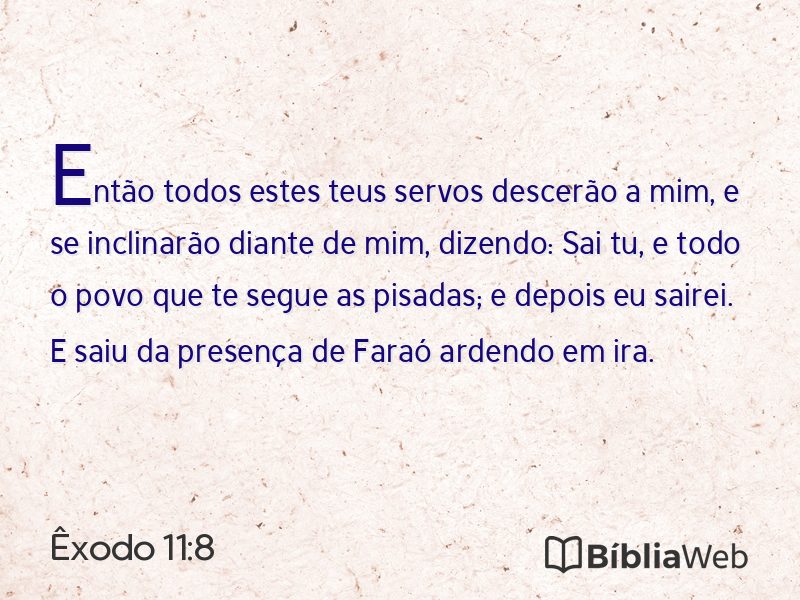 Êxodo 11:8 em imagem para compartilhar