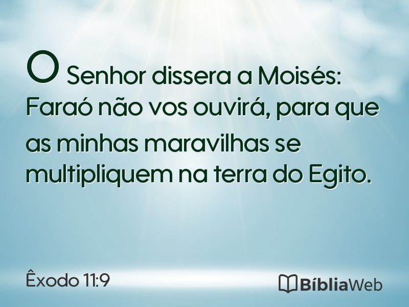 Êxodo 11:9 em imagem para compartilhar
