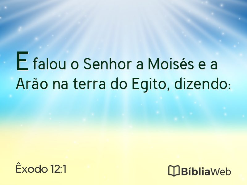 Êxodo 12:1 em imagem para compartilhar