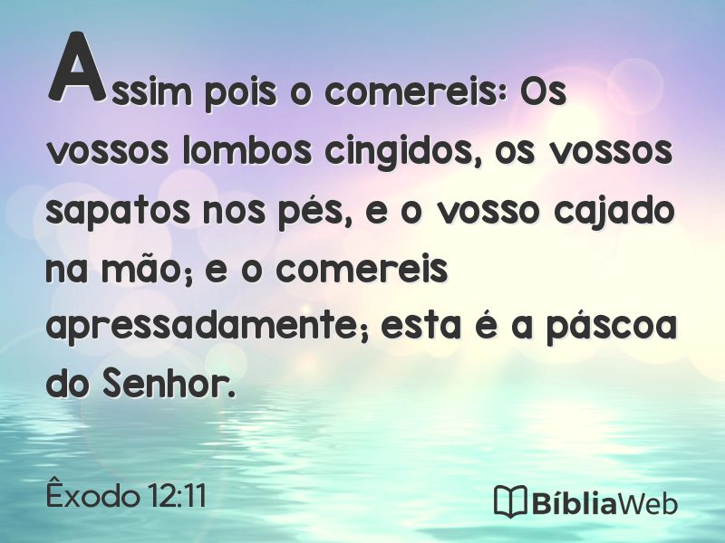 Êxodo 12:11 em imagem para compartilhar
