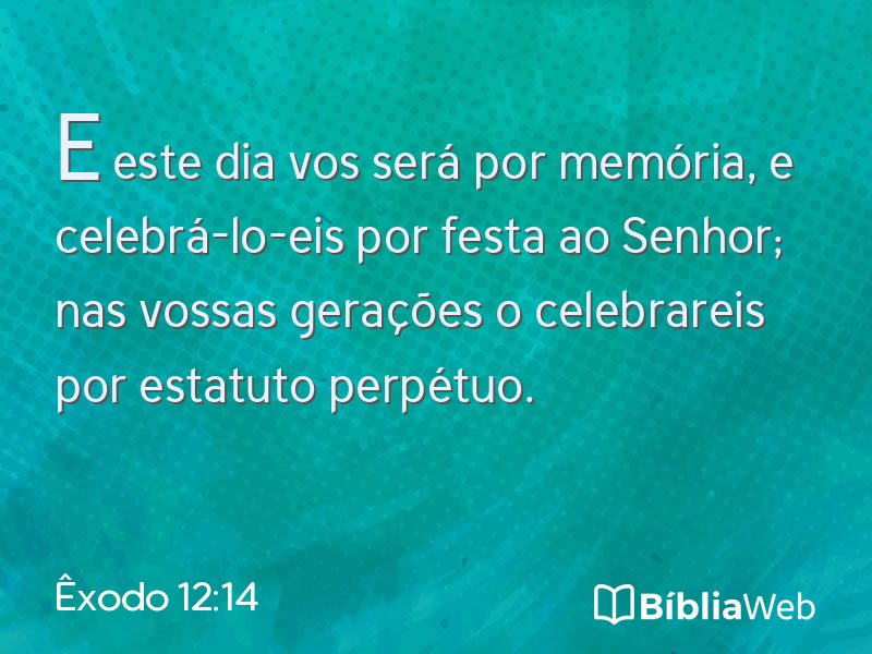 Êxodo 12:14 em imagem para compartilhar