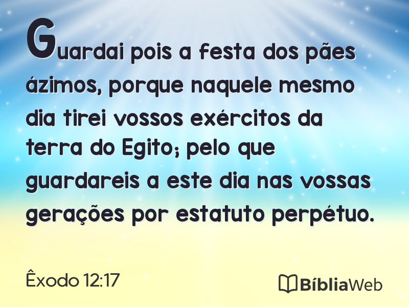 Êxodo 12:17 em imagem para compartilhar