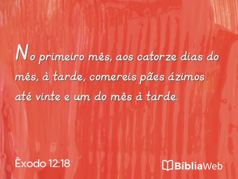 Êxodo 12:18 em imagem para compartilhar