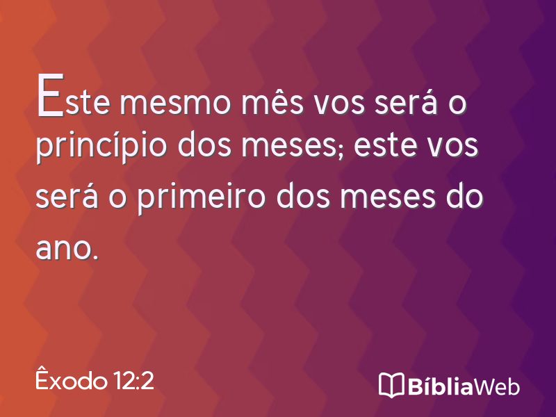 Êxodo 12:2 em imagem para compartilhar