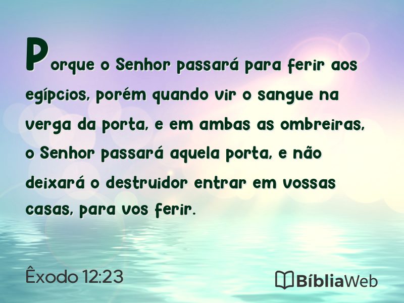 Êxodo 12:23 em imagem para compartilhar