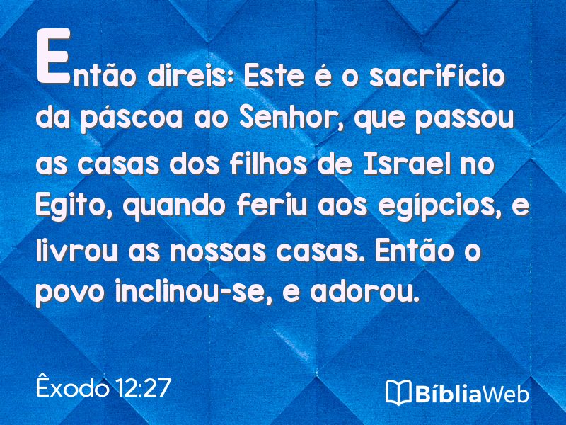 Êxodo 12:27 em imagem para compartilhar