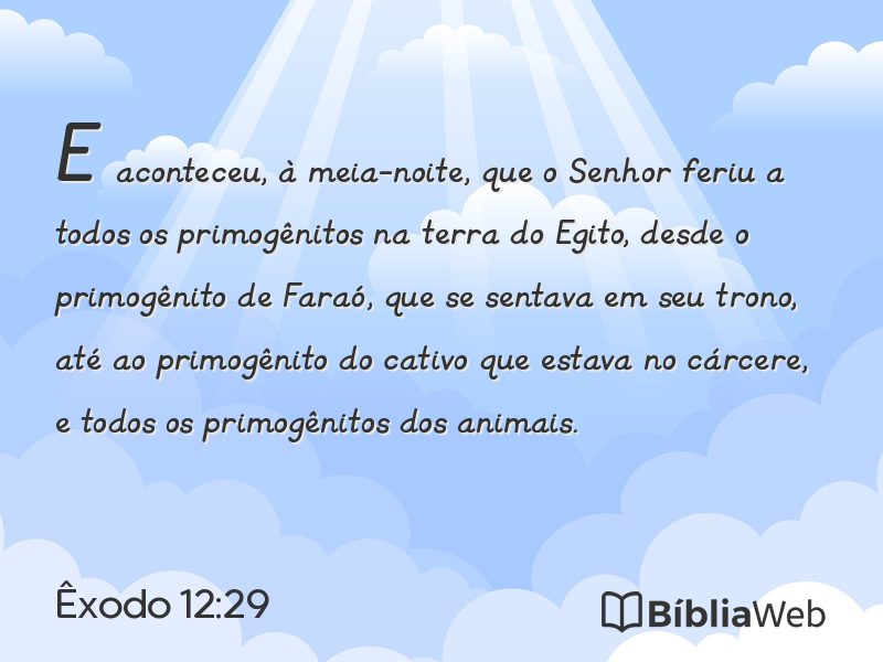 Êxodo 12:29 em imagem para compartilhar