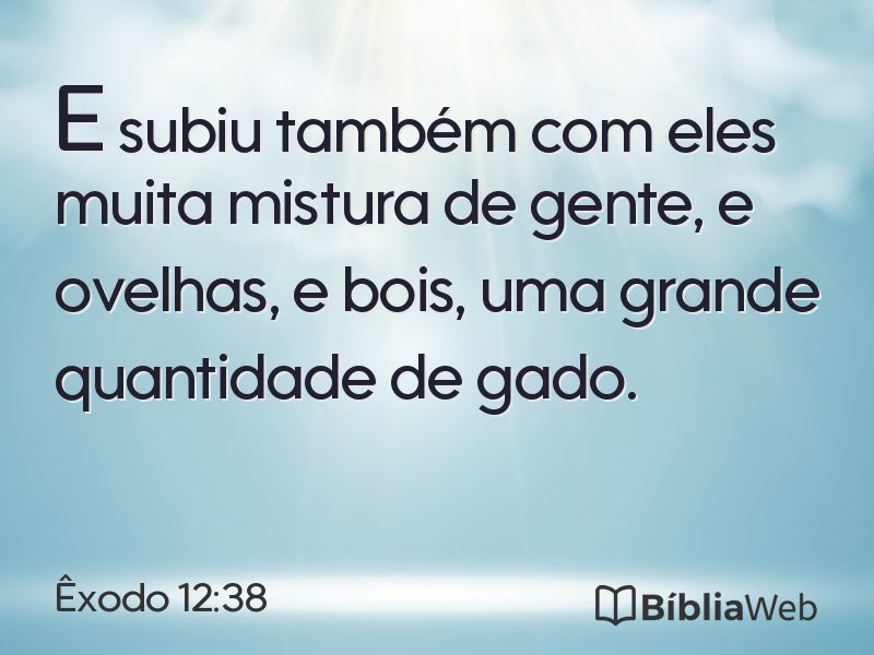 Êxodo 12:38 em imagem para compartilhar