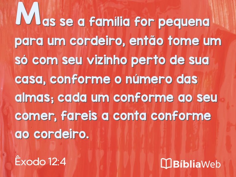 Êxodo 12:4 em imagem para compartilhar