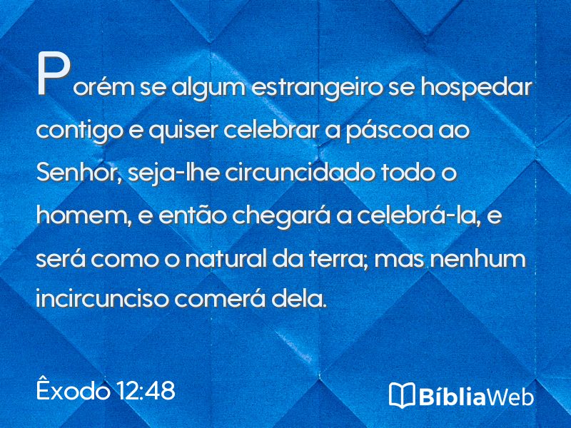 Êxodo 12:48 em imagem para compartilhar