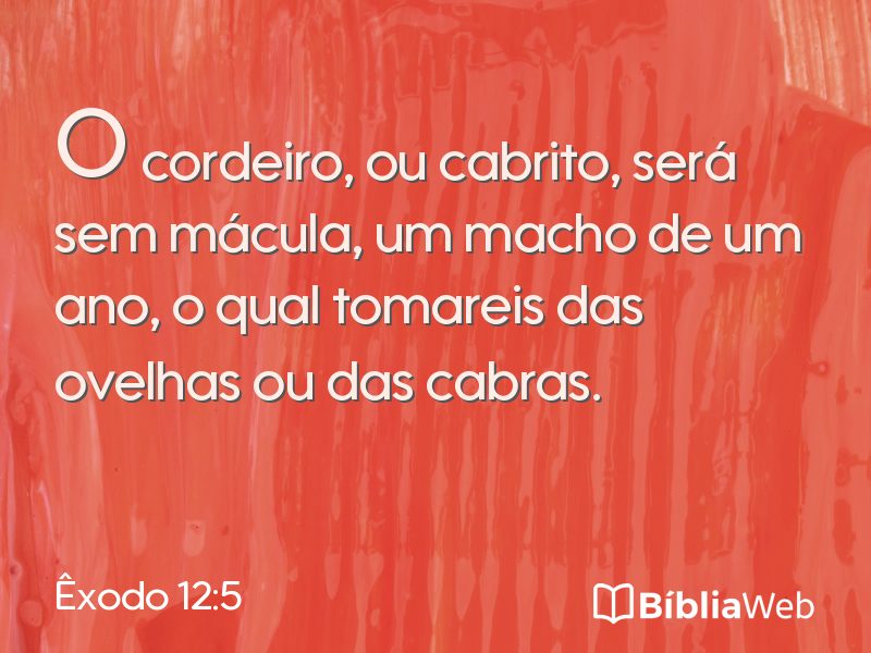 Êxodo 12:5 em imagem para compartilhar
