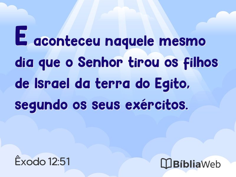 Êxodo 12:51 em imagem para compartilhar