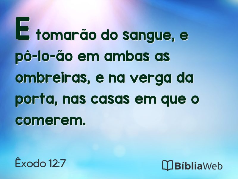 Êxodo 12:7 em imagem para compartilhar